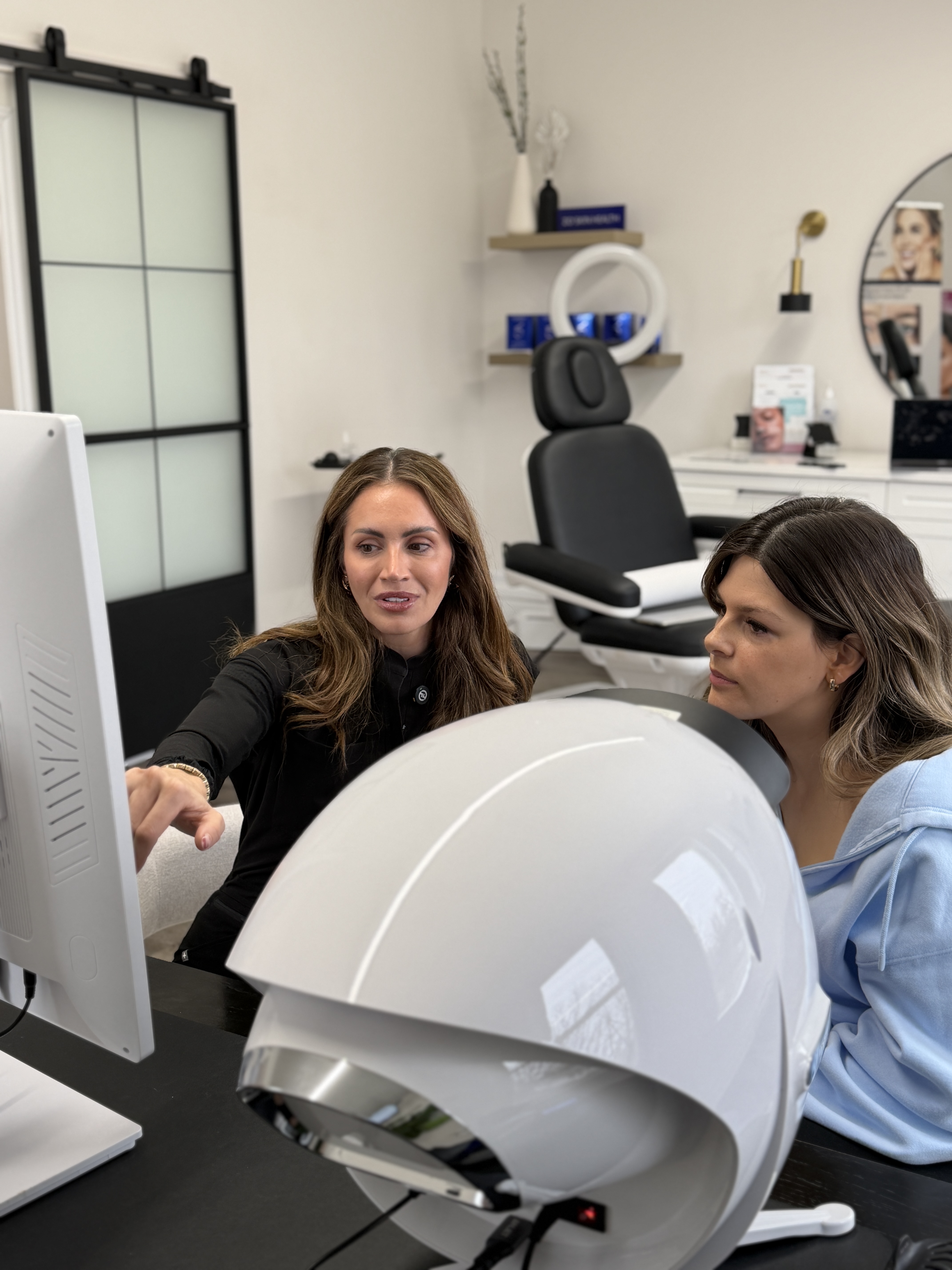 Medical-grade skin analyzer session