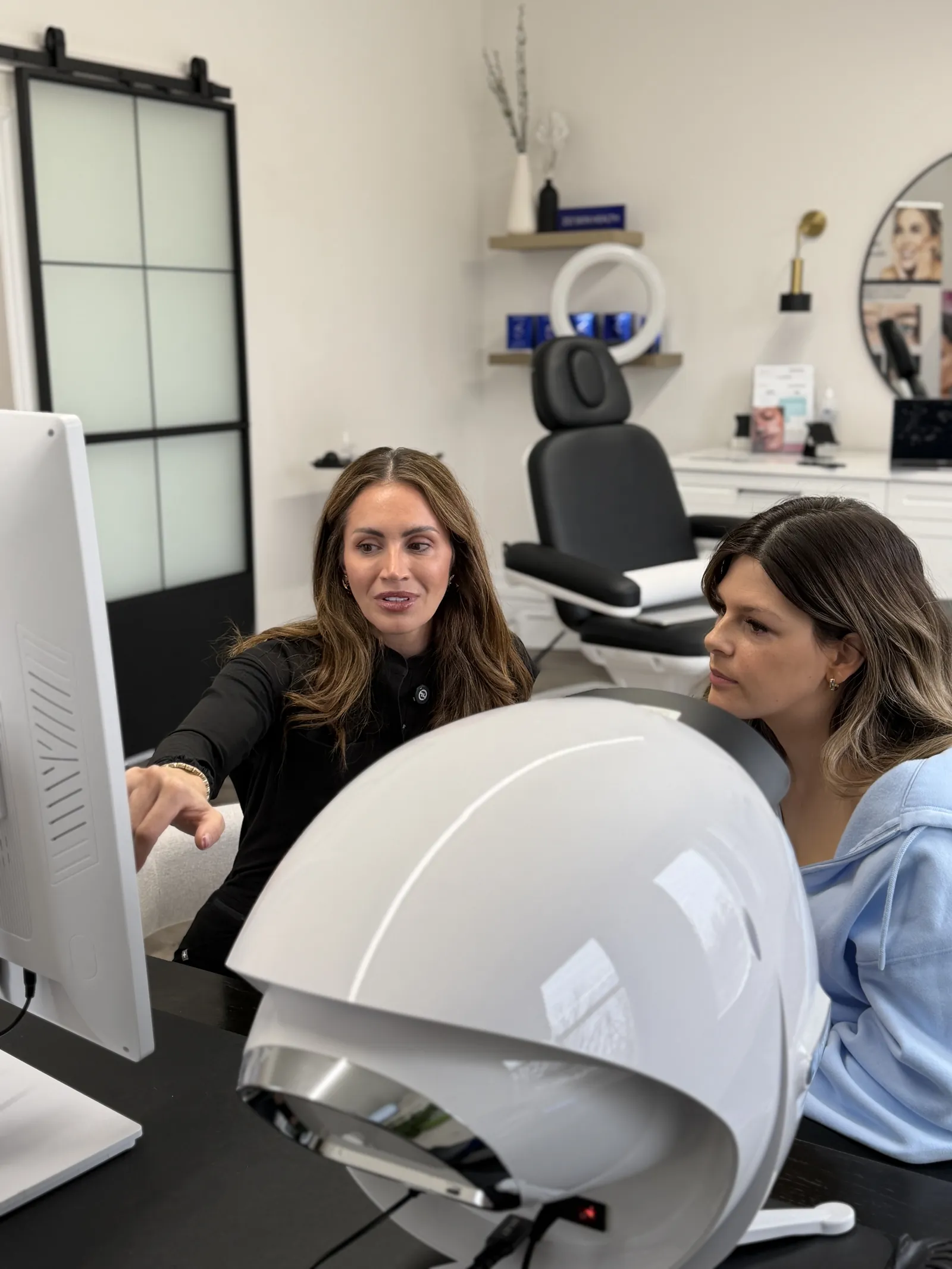 Medical-grade skin analyzer session